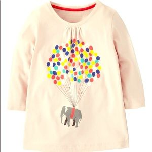 Mini Boden 3/4 light pink peach size 5-6 used tee